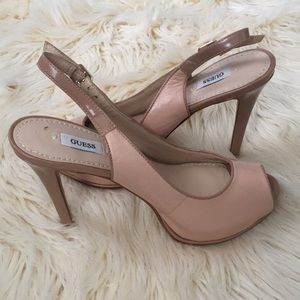 Guess | Shoes | Guess Nude Slingback Heels Stiletto | Poshmark